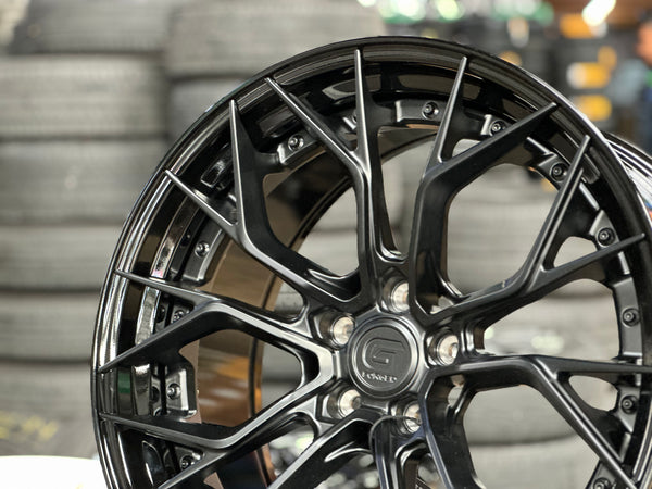 New 20x8.5 ET30 20x10 ET40 G Forged GF09 (4 wheel) 5x112 Matt Black