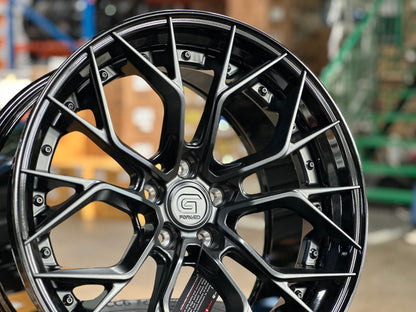 New 20x8.5 ET30 20x10 ET40 G Forged GF09 (4 wheel) 5x112 Matt Black