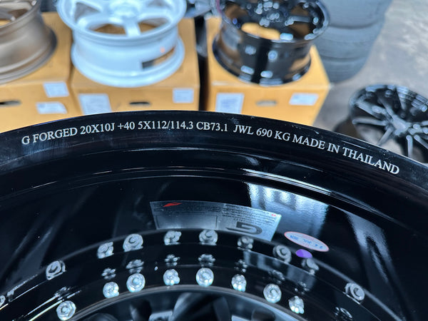 New 20x8.5 ET30 20x10 ET40 G Forged GF09 (4 wheel) 5x112 Matt Black