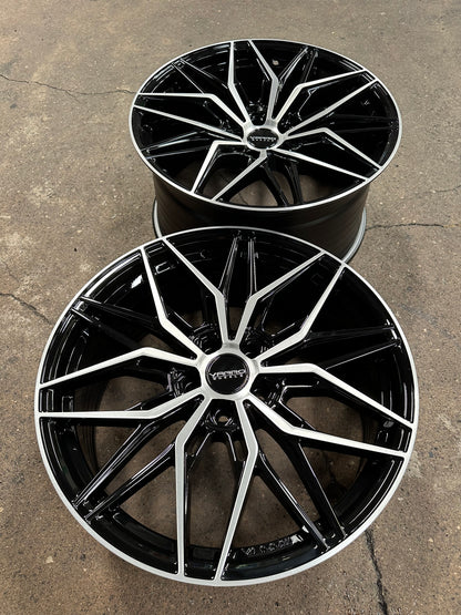 New 20x8.5 ET30 20x10 ET38 Varro VD40X (4 wheel) 5x112 Gloss Black