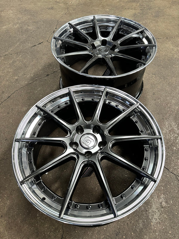 New 20x8.5 ET30 20x10 ET40 G Forged GF02 (4 wheel) 5x112 Hyper Dark