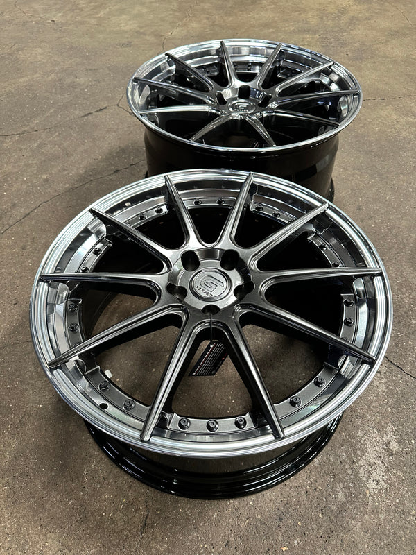 New 20x8.5 ET30 20x10 ET40 G Forged GF02 (4 wheel) 5x112 Hyper Dark