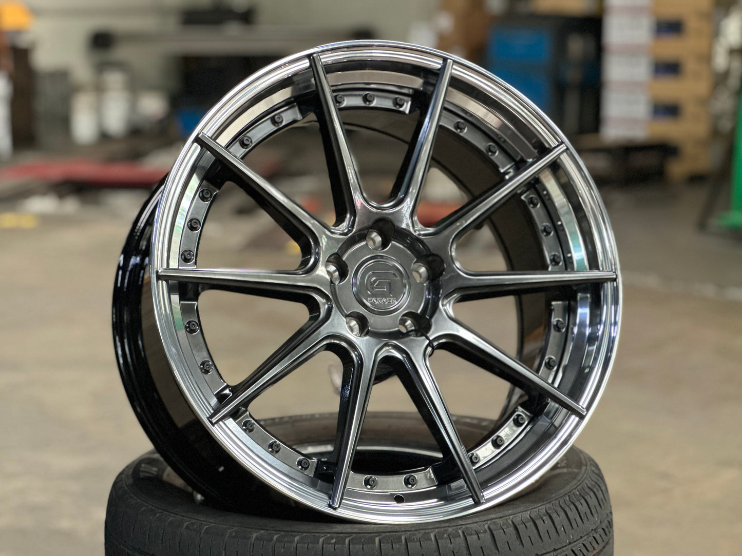 [Bundle] 20x8.5 ET30 G Forged GF02 (2 wheel) 5x112 Hyper Dark