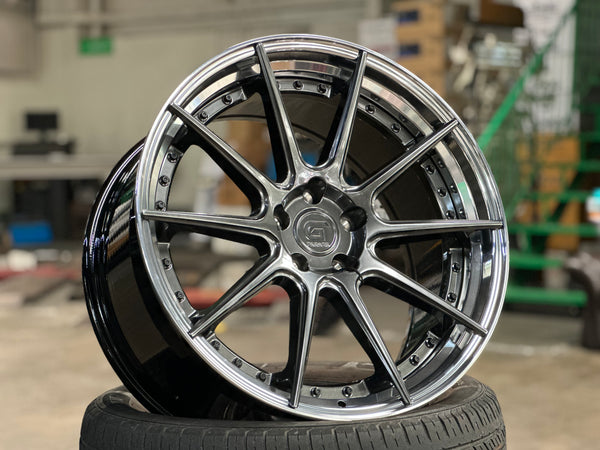 New 20x8.5 ET30 20x10 ET40 G Forged GF02 (4 wheel) 5x112 Hyper Dark