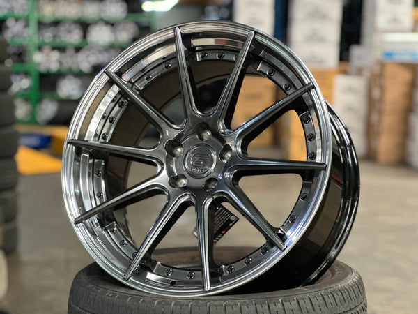 New 20x8.5 ET30 20x10 ET40 G Forged GF02 (4 wheel) 5x112 Hyper Dark