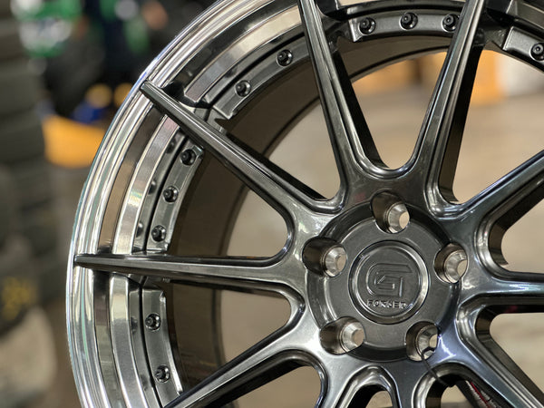 New 20x8.5 ET30 20x10 ET40 G Forged GF02 (4 wheel) 5x112 Hyper Dark