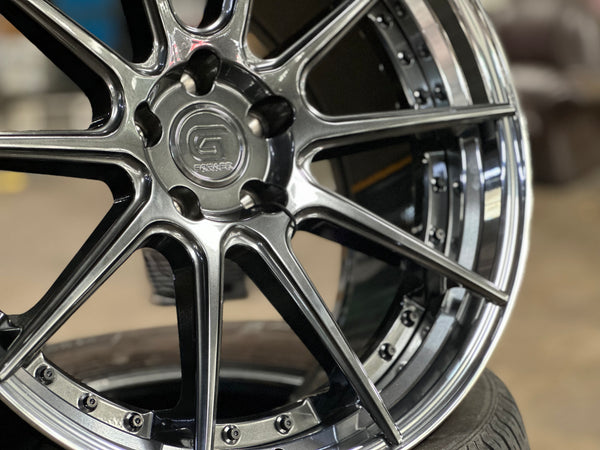 New 20x8.5 ET30 20x10 ET40 G Forged GF02 (4 wheel) 5x112 Hyper Dark