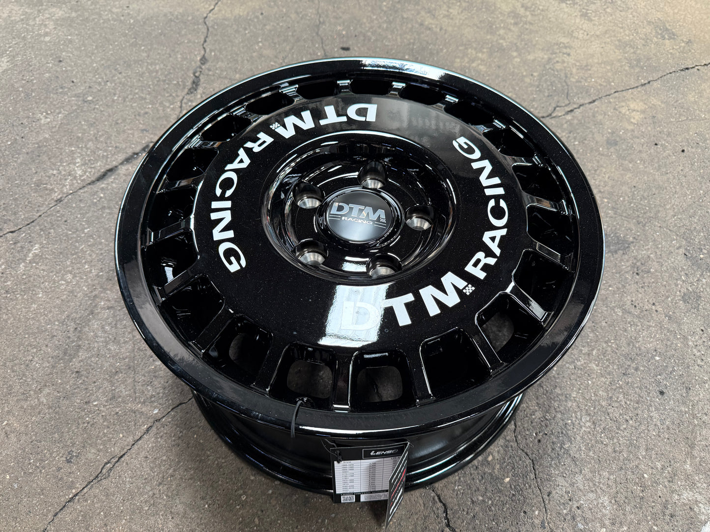 New 15X7 ET38 Lenso DTM Rim (4 wheel) Black 5X114.3