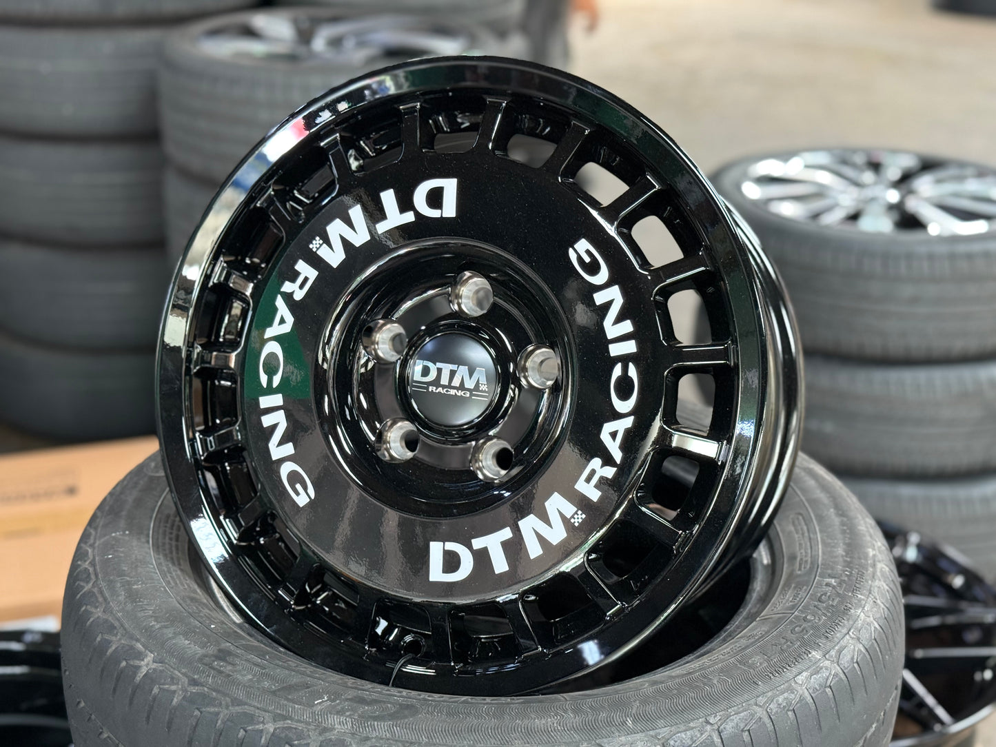 New 15X7 ET38 Lenso DTM Rim (4 wheel) Black 5X114.3