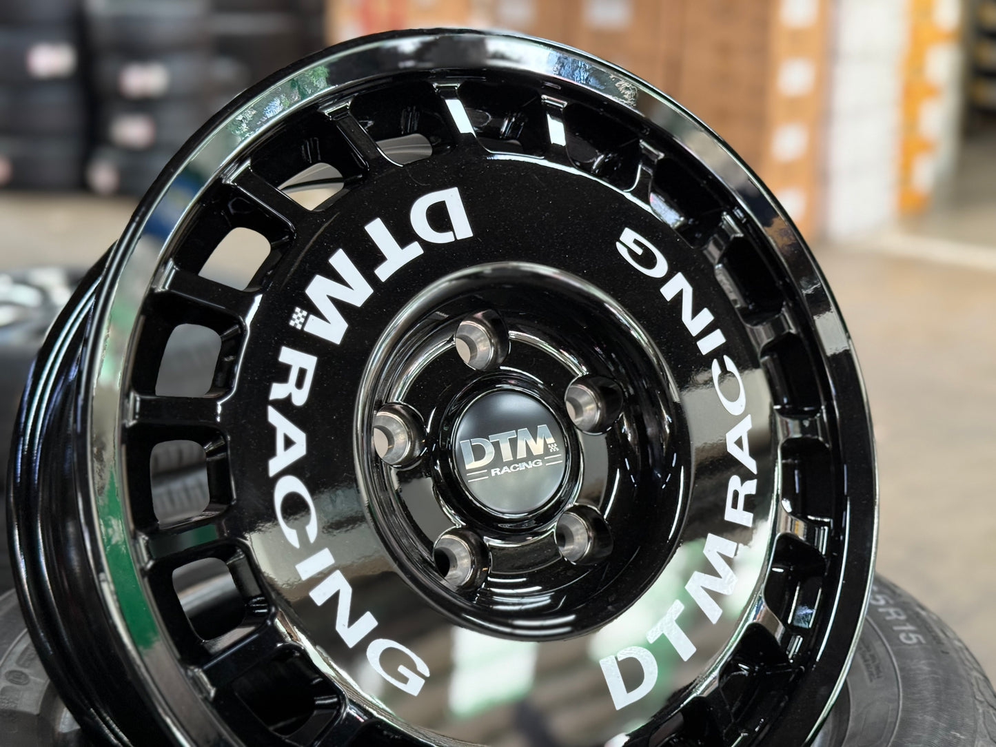 New 15X7 ET38 Lenso DTM Rim (4 wheel) Black 5X114.3