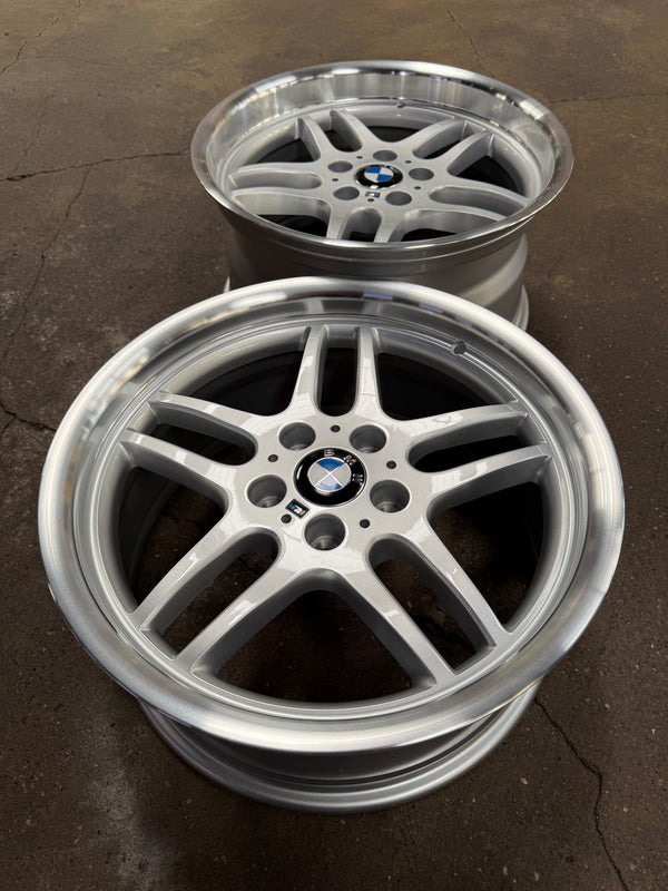 New 18x8 ET18 18x9.5 ET25 BMW M-Parallel (4 wheels) Silver 5X120