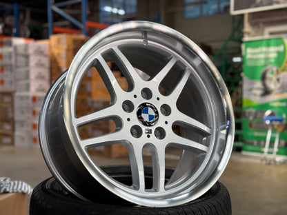 New 18x8 ET18 18x9.5 ET25 BMW M-Parallel (4 wheels) Silver 5X120