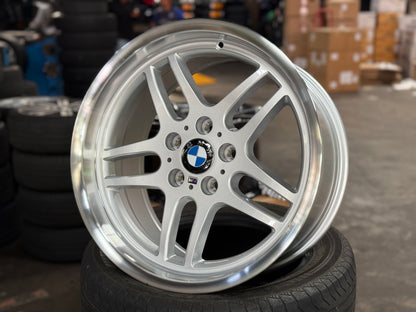 New 18x8 ET18 18x9.5 ET25 BMW M-Parallel (4 wheels) Silver 5X120