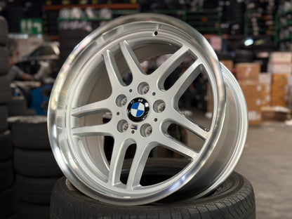 New 18x8 ET18 18x9.5 ET25 BMW M-Parallel (4 wheels) Silver 5X120
