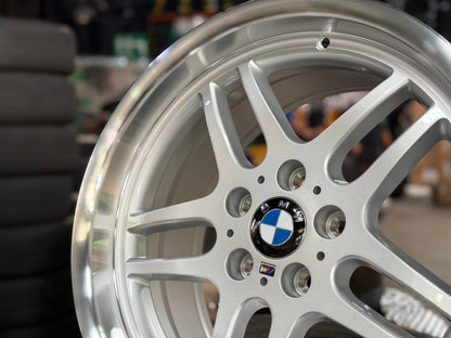 New 18x8 ET18 18x9.5 ET25 BMW M-Parallel (4 wheels) Silver 5X120