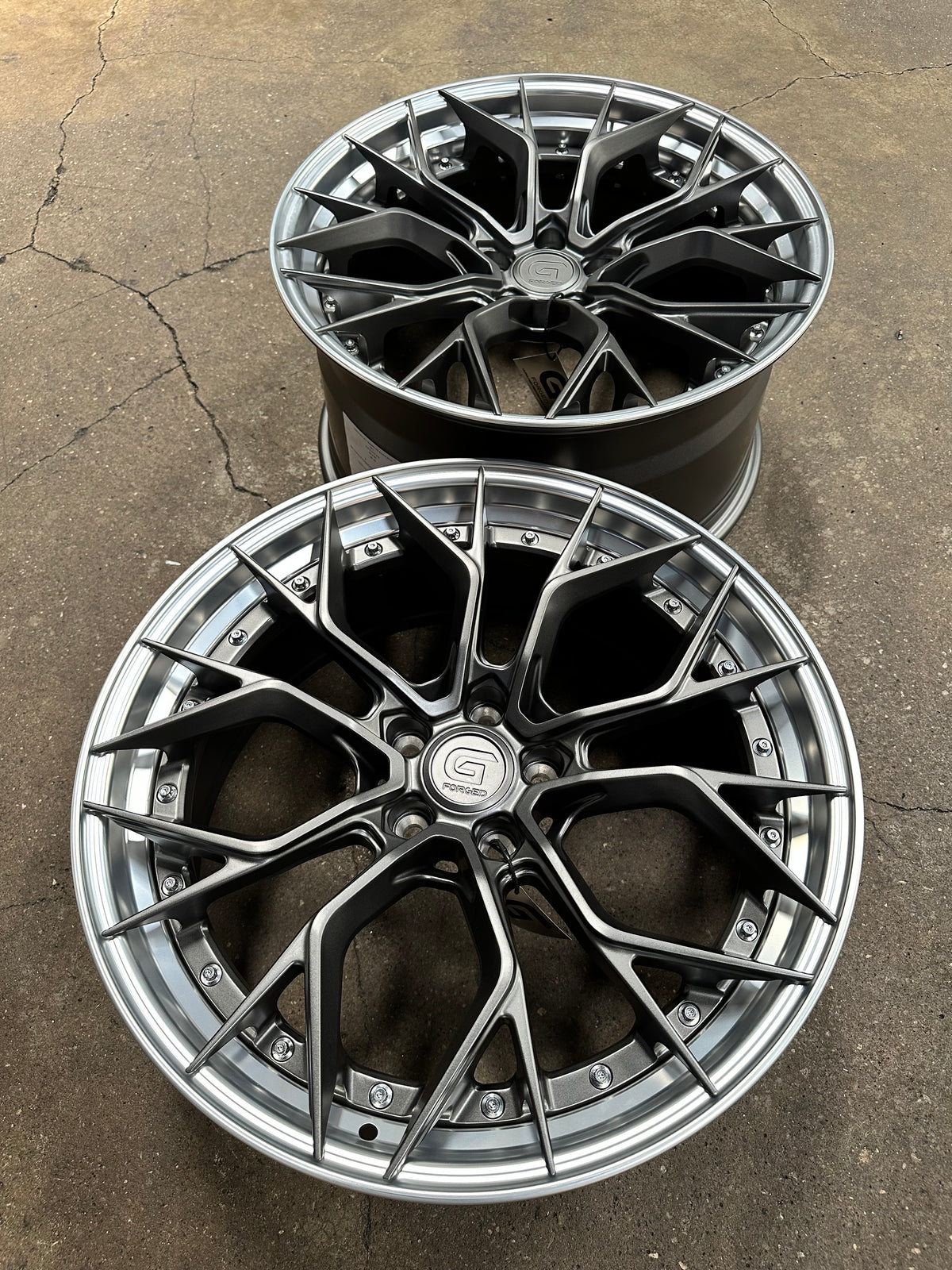 New 20x8.5 ET30 20x10 ET40 G Forged GF09 (4 wheel) 5x112 Matt Gunmetal