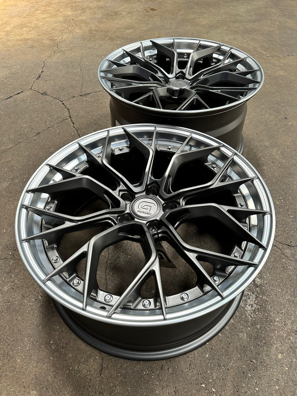 New 20x8.5 ET30 20x10 ET40 G Forged GF09 (4 wheel) 5x112 Matt Gunmetal