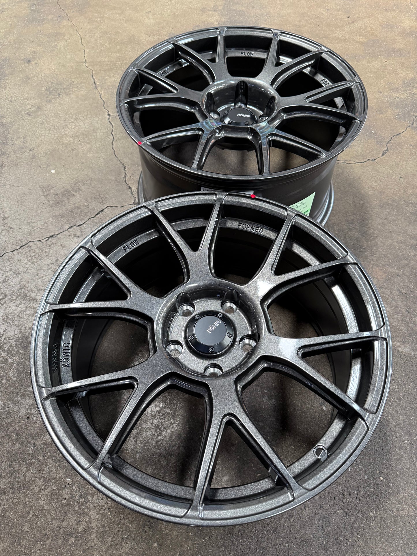 New 18x8.5 ET35 18x9.5 ET35 Konig Ampliform (4 wheels) Gloss Gun Metal 5X120