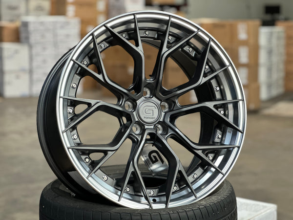 New 20x8.5 ET30 20x10 ET40 G Forged GF09 (4 wheel) 5x112 Matt Gunmetal