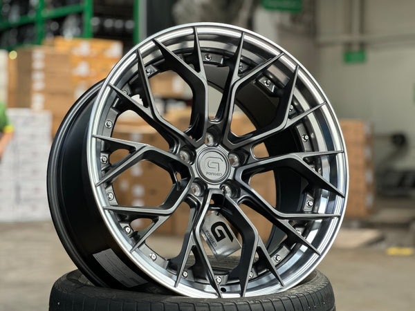 New 20x8.5 ET30 20x10 ET40 G Forged GF09 (4 wheel) 5x112 Matt Gunmetal