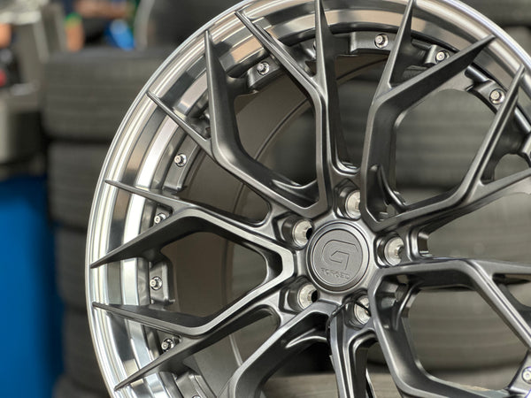 New 20x8.5 ET30 20x10 ET40 G Forged GF09 (4 wheel) 5x112 Matt Gunmetal
