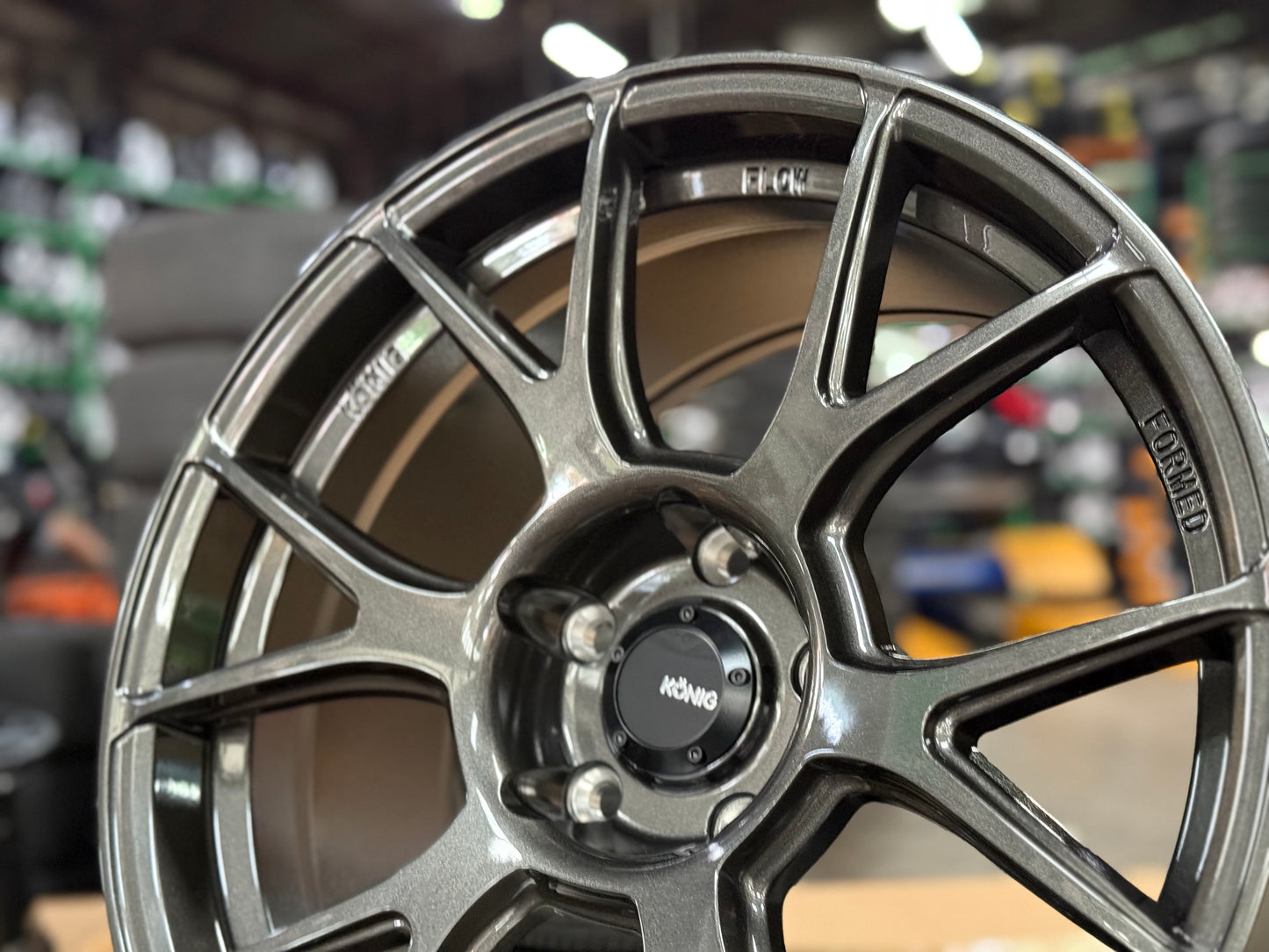 New 18x8.5 ET35 18x9.5 ET35 Konig Ampliform (4 wheels) Gloss Gun Metal 5X120