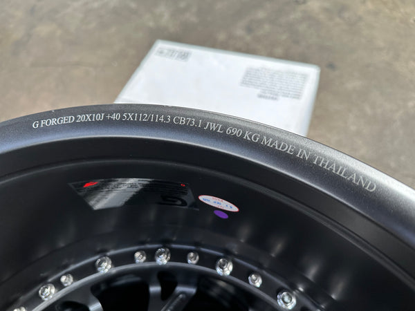 New 20x8.5 ET30 20x10 ET40 G Forged GF09 (4 wheel) 5x112 Matt Gunmetal