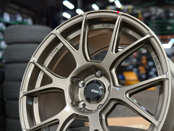 New 18x8.5 ET35 18x9.5 ET35 Konig Ampliform (4 wheels) Bronze 5X120