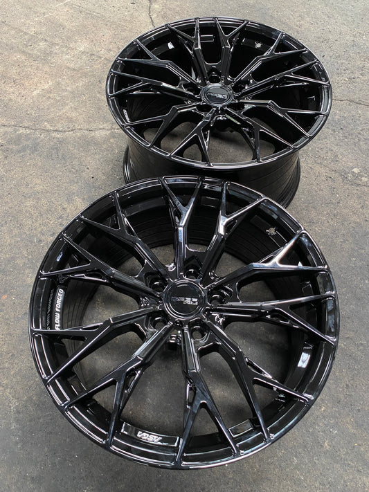 New 18X8.5 ET43 18X9.5 ET43 Asga ARF10 (4 wheel) Black 5X114.3