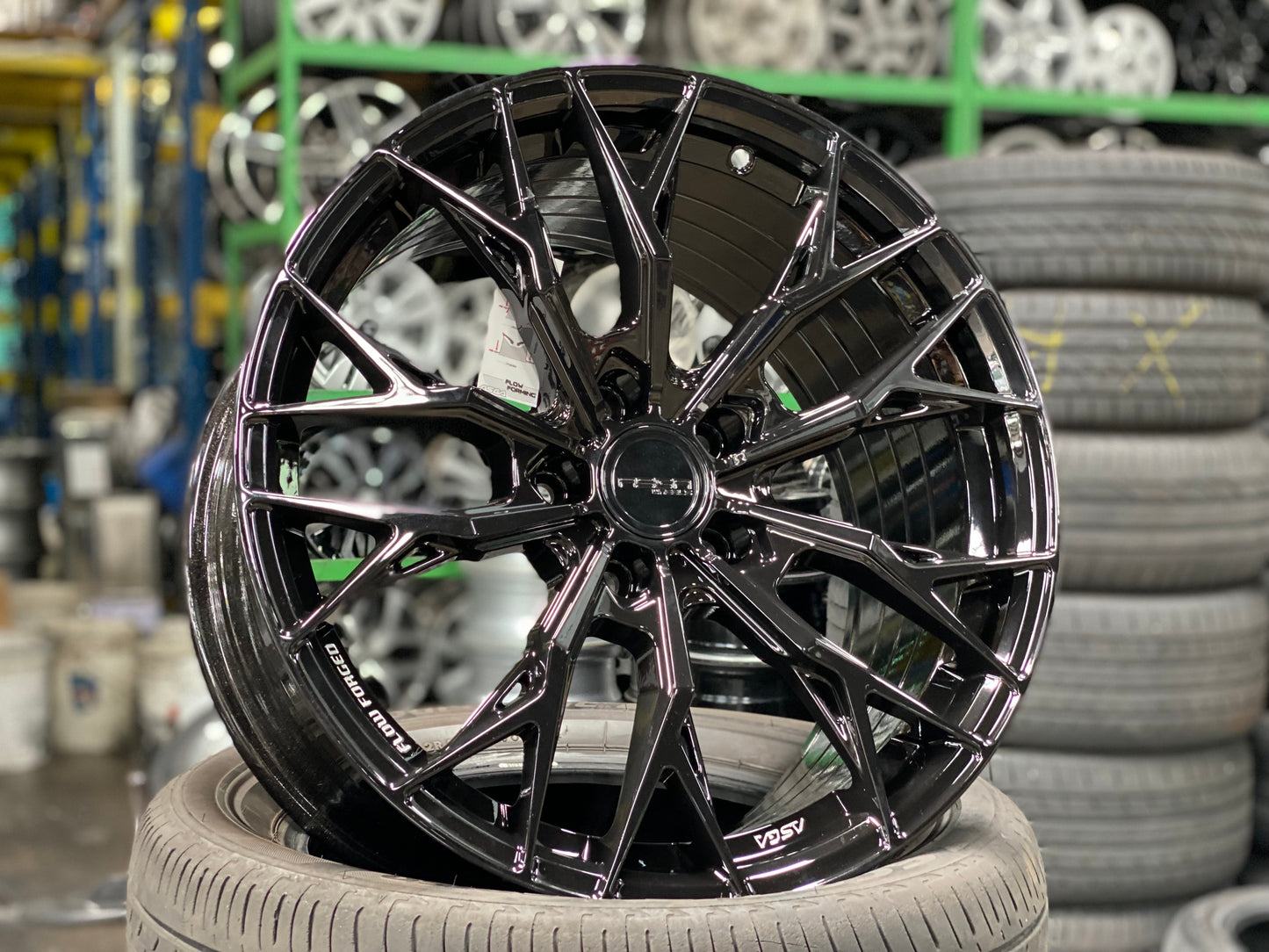 [Bundle] New 18X9.5 ET43 Asga ARF10 (2 wheel) Black 5X112