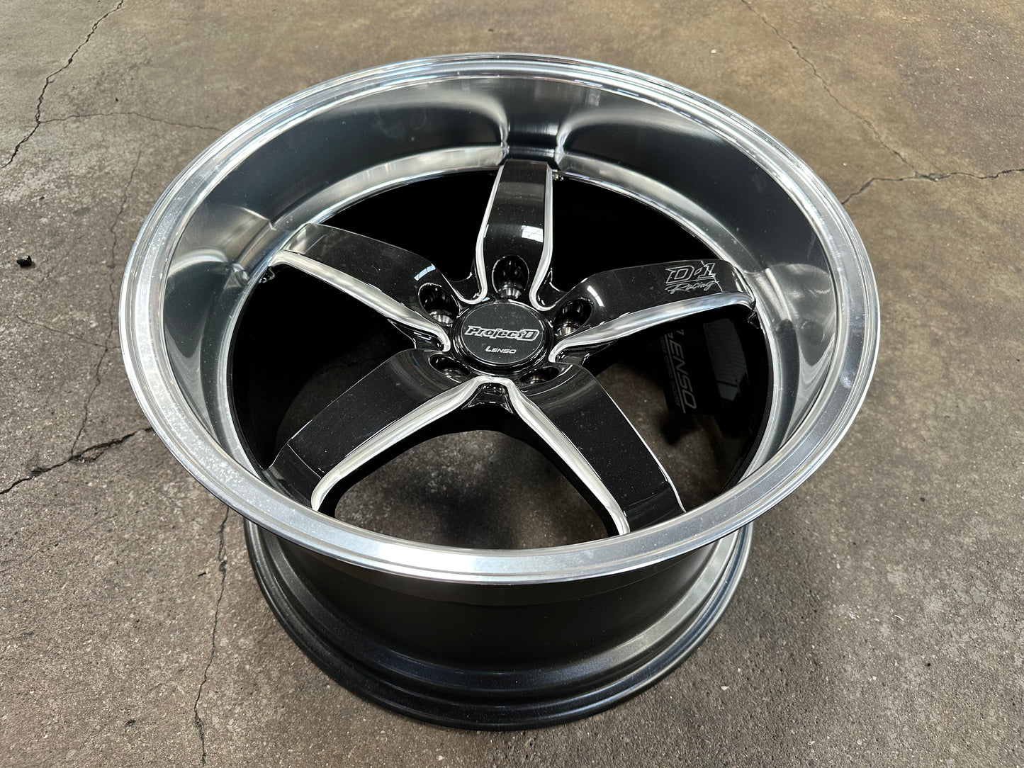 New 18x9.5 ET22 18x10.5J ET20 Lenso D1 Racing (4 wheels) Black 5X114.3