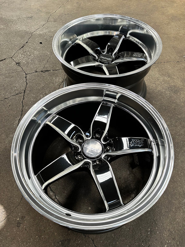 New 18x9.5 ET22 18x10.5J ET20 Lenso D1 Racing (4 wheels) Black 5X114.3