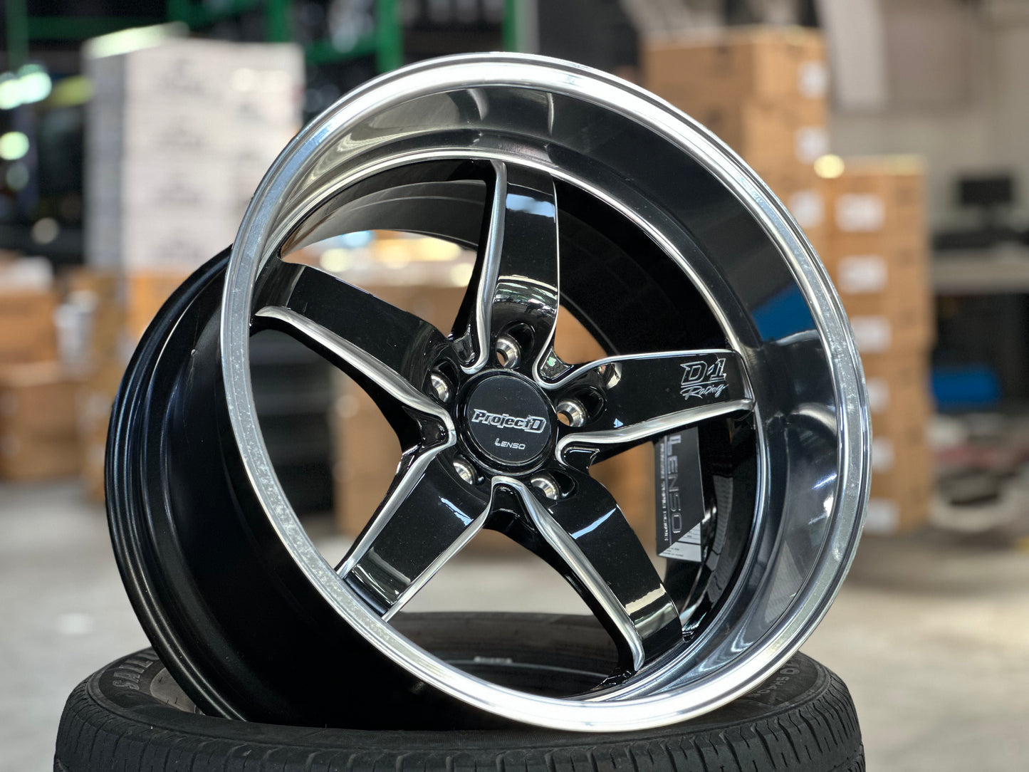 New 18x9.5 ET22 18x10.5J ET20 Lenso D1 Racing (4 wheels) Black 5X114.3