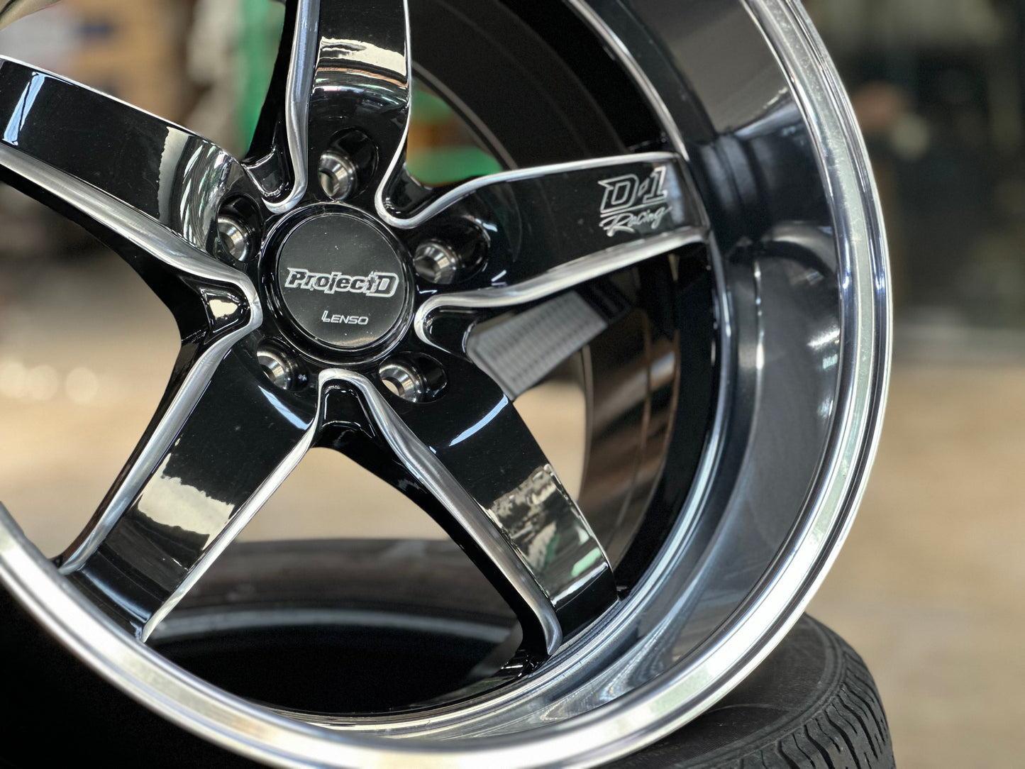 New 18x9.5 ET22 18x10.5J ET20 Lenso D1 Racing (4 wheels) Black 5X114.3