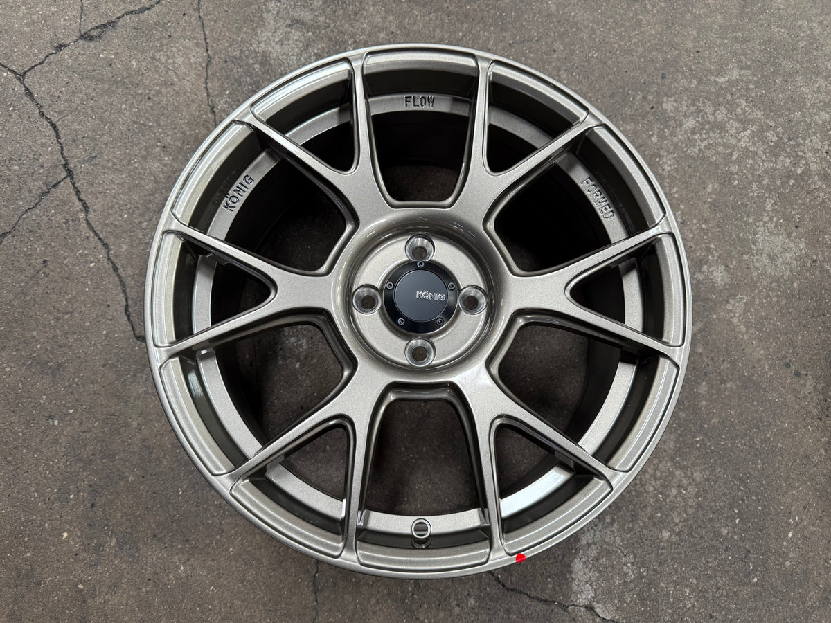 New 17X9 ET45 Konig Ampliform Rim (4 wheel) Gloss Bronze 4X100