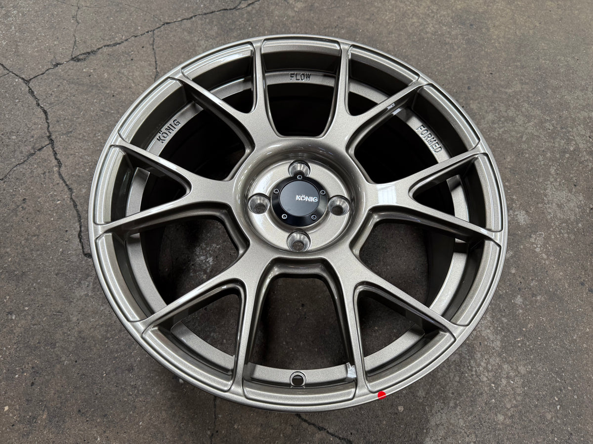 New 17X9 ET45 Konig Ampliform Rim (4 wheel) Gloss Bronze 4X100