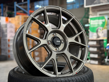 New 17X9 ET45 Konig Ampliform Rim (4 wheel) Gloss Bronze 4X100