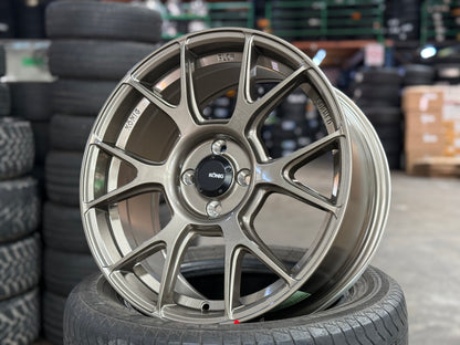 New 17X9 ET45 Konig Ampliform Rim (4 wheel) Gloss Bronze 4X100