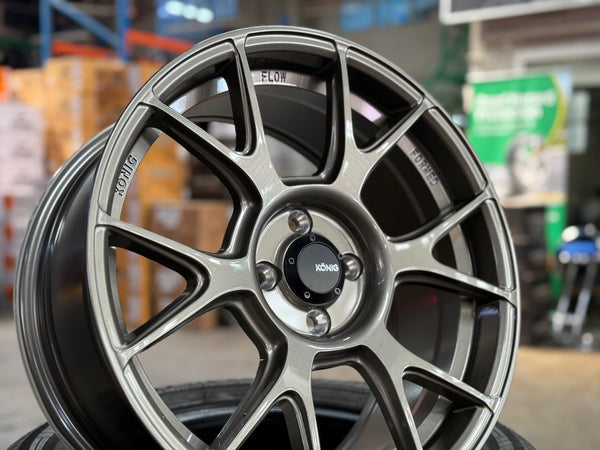 New 17x8 ET45 Konig Ampliform Rim (4 wheel) Bronze 4x100