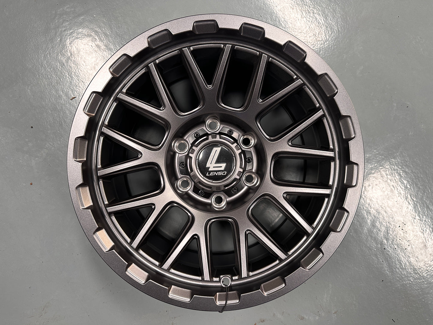 New 16X8.5 ET0 Lenso Cezar Rim (4 wheel) Gunmetal 6X139.7