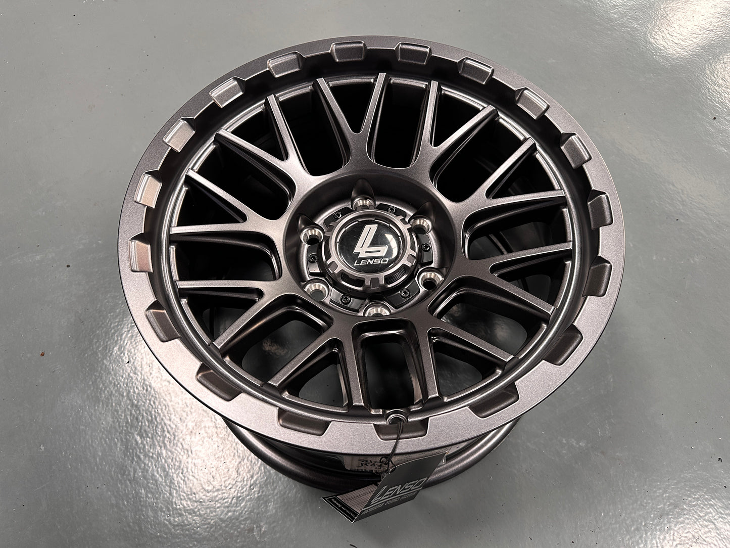 New 16X8.5 ET0 Lenso Cezar Rim (4 wheel) Gunmetal 6X139.7