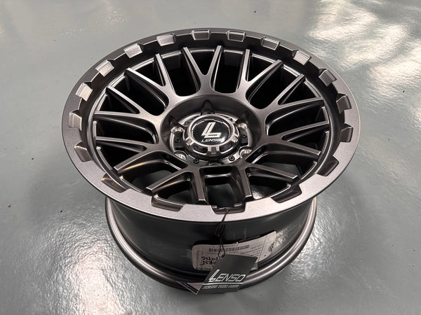 New 16X8.5 ET0 Lenso Cezar Rim (4 wheel) Gunmetal 6X139.7