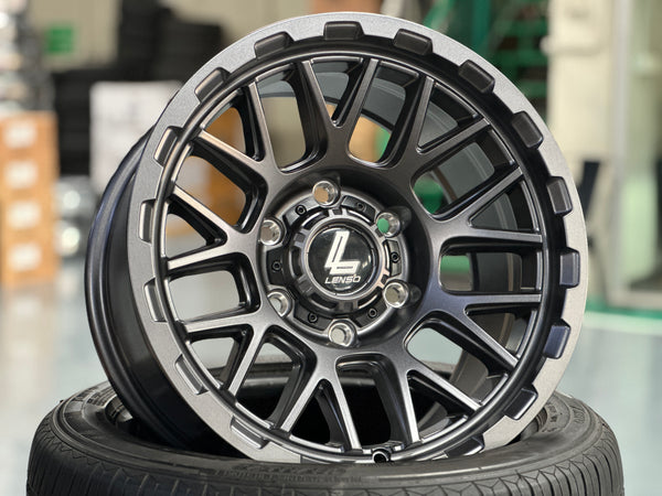 New 16X8.5 ET0 Lenso Cezar Rim (4 wheel) Gunmetal 6X139.7