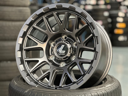 New 16X8.5 ET0 Lenso Cezar Rim (4 wheel) Gunmetal 6X139.7