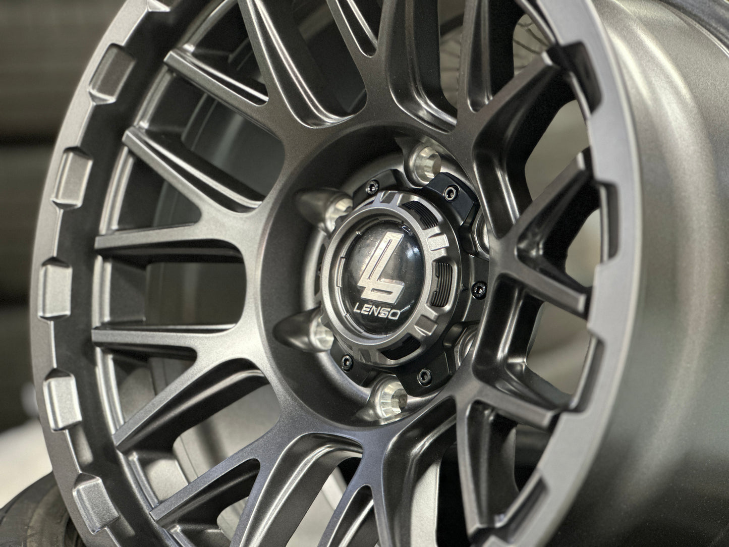 New 16X8.5 ET0 Lenso Cezar Rim (4 wheel) Gunmetal 6X139.7