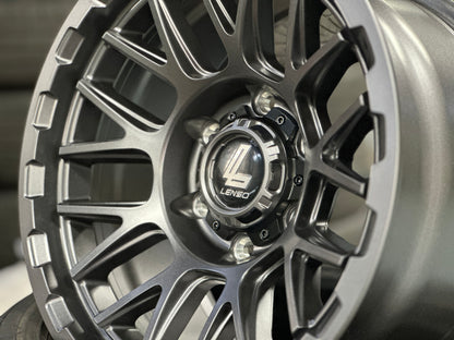 New 16X8.5 ET0 Lenso Cezar Rim (4 wheel) Gunmetal 6X139.7