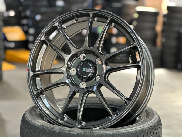 New 17x7.5J Advanti Ameros Rim (4 wheel) Gloss Gunmetal 5x114.3