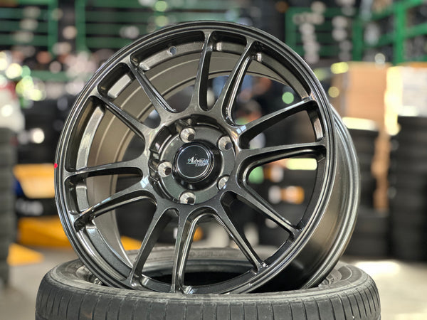 New 17x7.5J Advanti Ameros Rim (4 wheel) Gloss Gunmetal 5x114.3