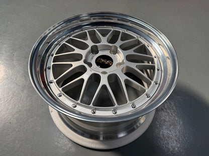 New 19x8.5 19x11 Overdrive LM Classic Forged (4 wheels) Porsche Carrera 5x130 Silver
