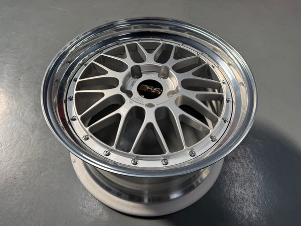 New 19x8.5 19x11 Overdrive LM Classic Forged (4 wheels) Porsche Carrera 5x130 Silver
